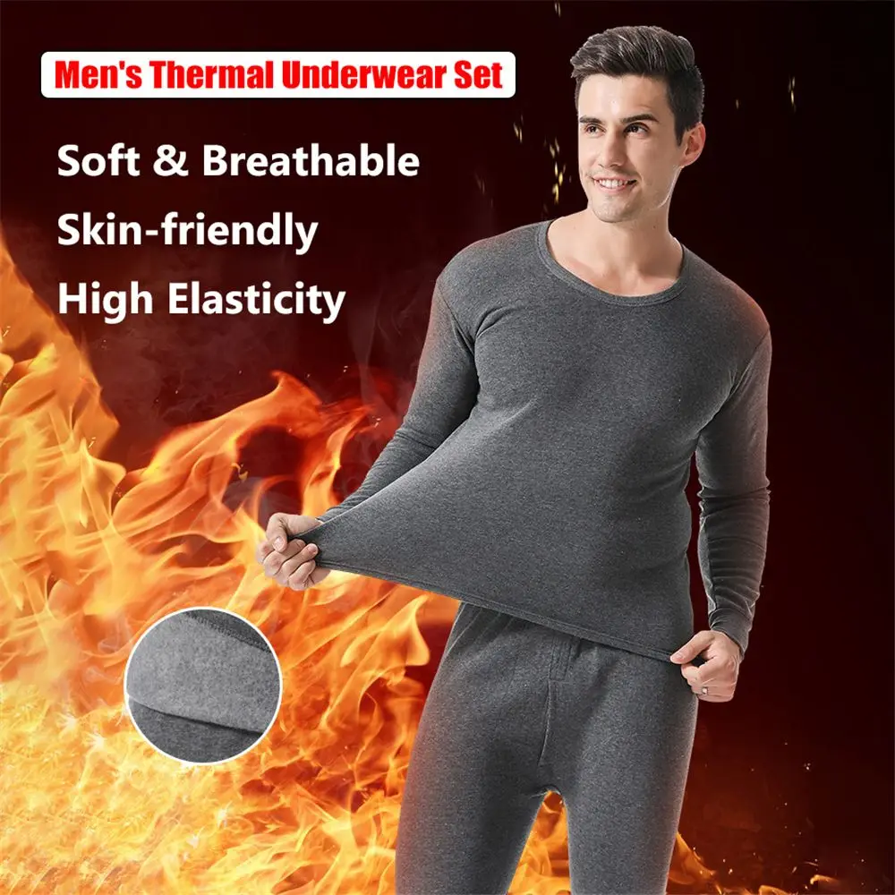 Winter Clothing Line - Winter Men Thermal Underwear Set Soft