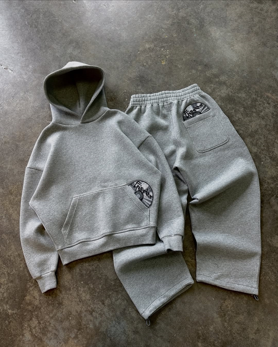 Fleece Hoodie Lined - Personalized hoodie and sweatpants set, long-sleeved