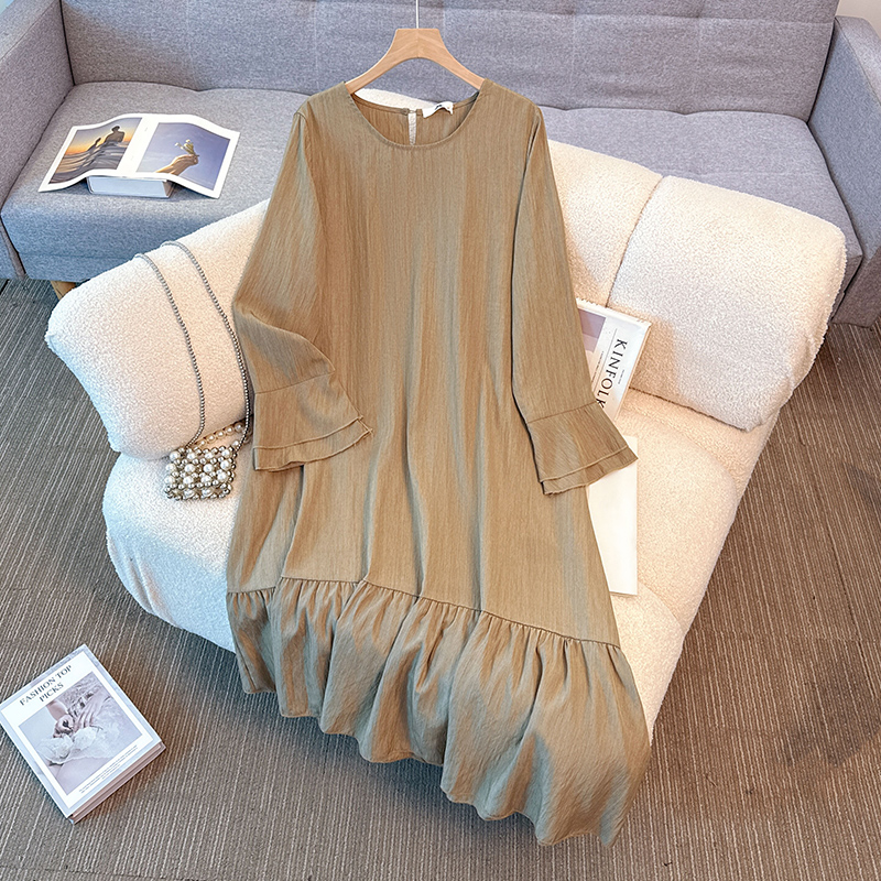 Winter Clothing Line - Elegant Vintage O-neck solid long sleeve