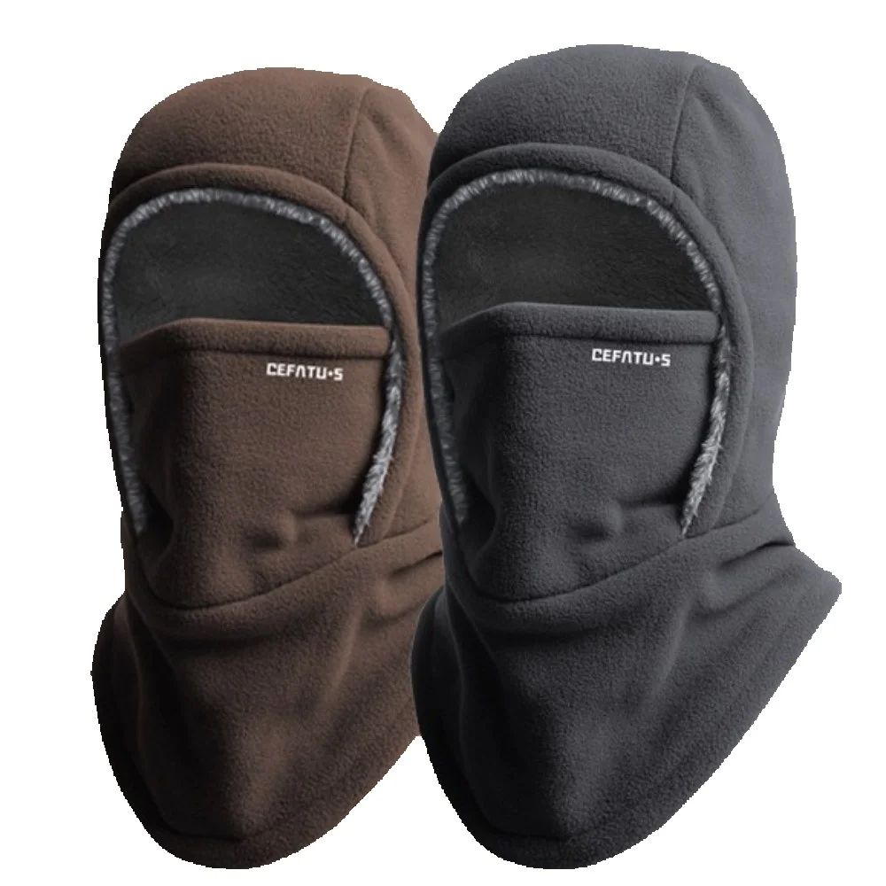 Fleece Hoodie Lined - Winter Balaclava Ski Mask Thermal Windproof