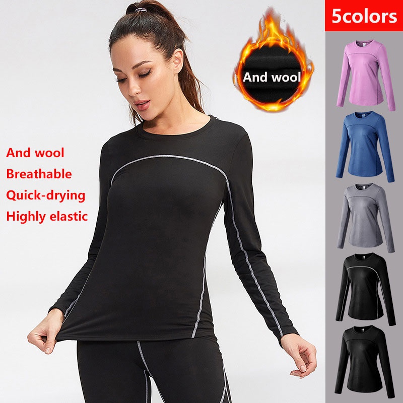 Winter Yoga Clothing - Women's Autumn Winter keep Warm long-sleeved