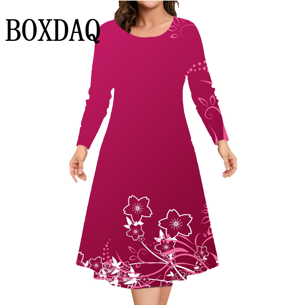 Autumn Winter Long Sleeve Dres - Winter Clothing Line ulasan dan harga