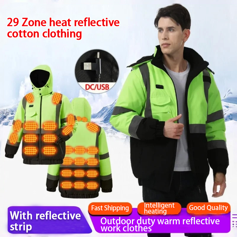 29 Areas Heated Cotton Jacket  - Winter Clothing Articles ulasan dan harga