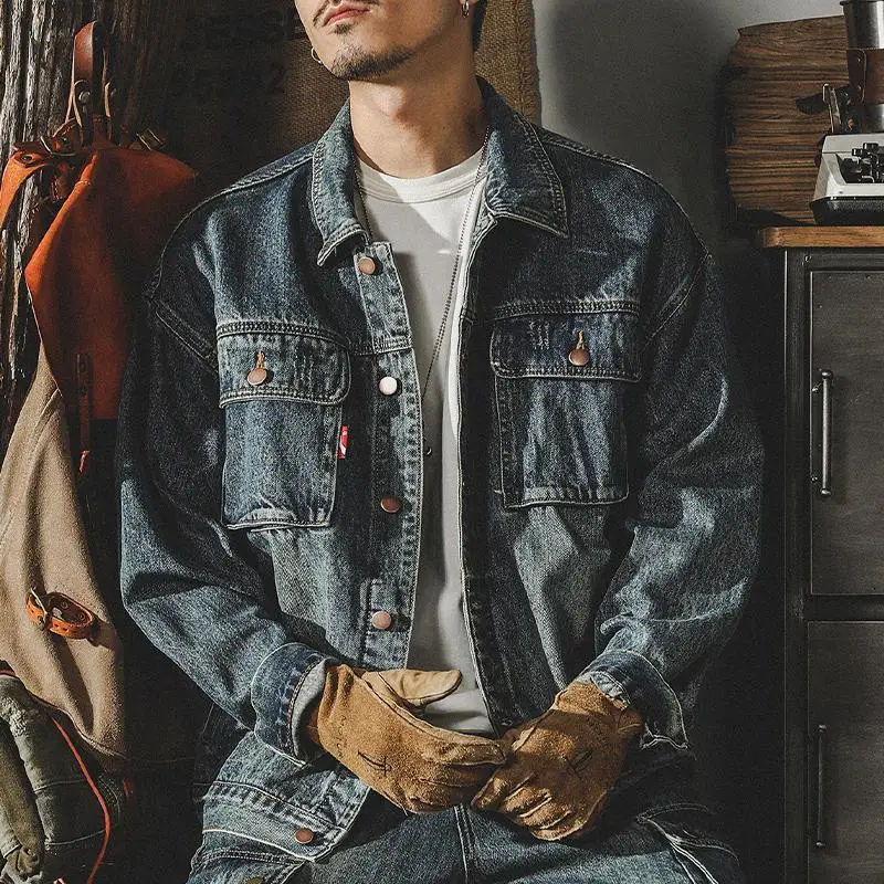 Trendy Loose Denim Jackets Man - Winter Clothing Men Style ulasan dan harga