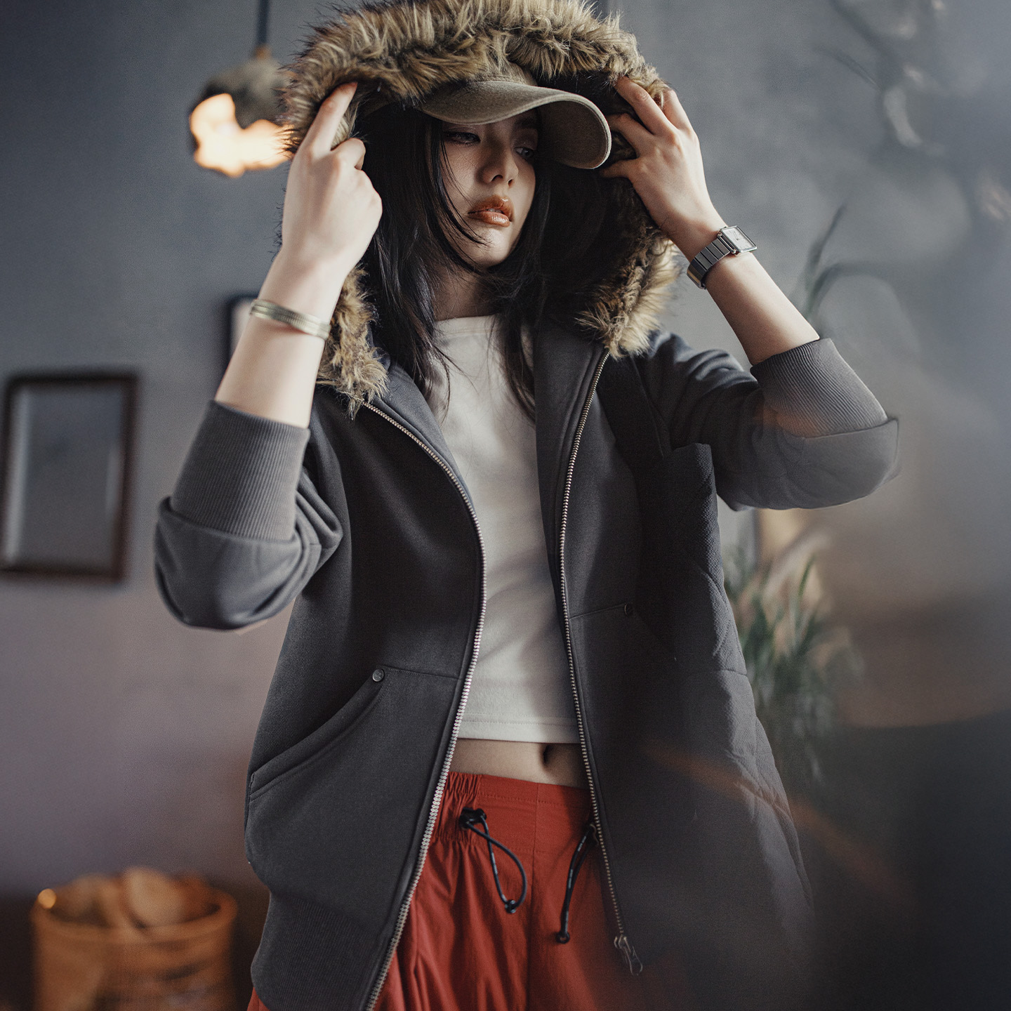 Maden Women’s Fleece Lined Zip - Fleece Hoodie Lined ulasan dan harga