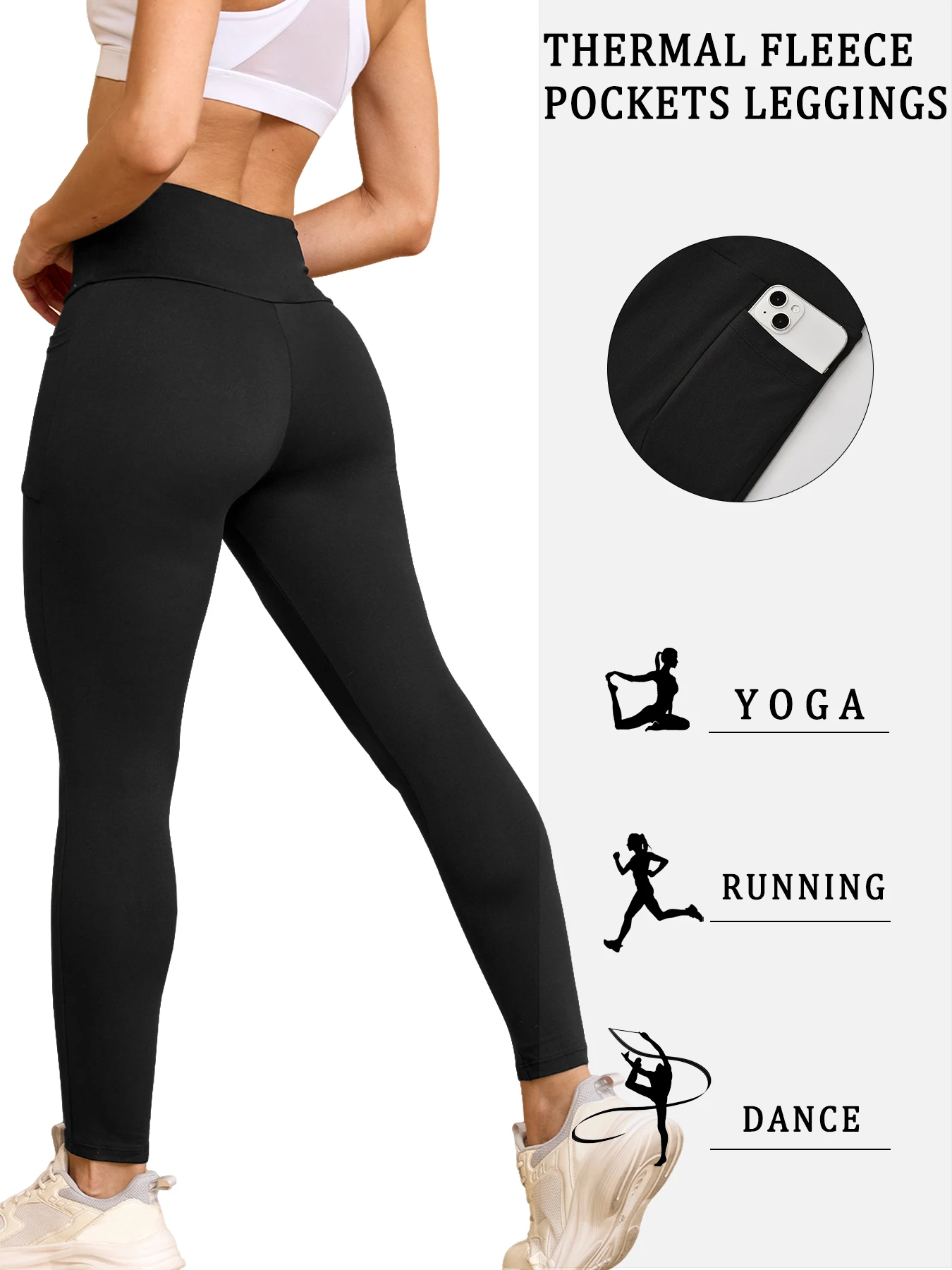 Womens Thermal Fleece Lined Hi - Winter Yoga Clothing ulasan dan harga