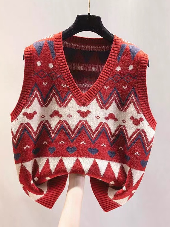 Brand Women's Knitted Vest Tan - Winter Clothing Label ulasan dan harga