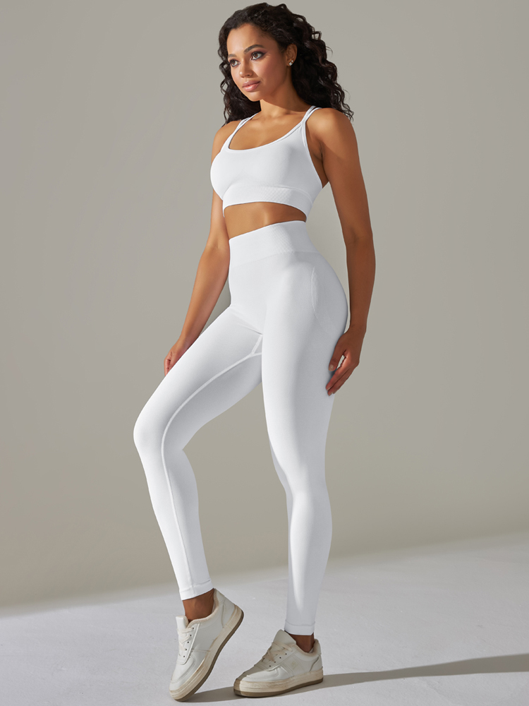 2 Pcs Women Yoga Set Sexy Seam - Winter Yoga Clothing ulasan dan harga