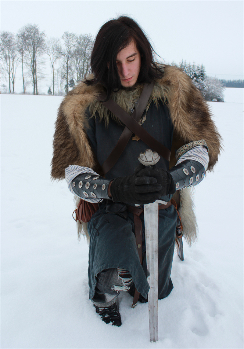 Viking Cloak Faux Fur Collar C - Winter Clothing Usa ulasan dan harga