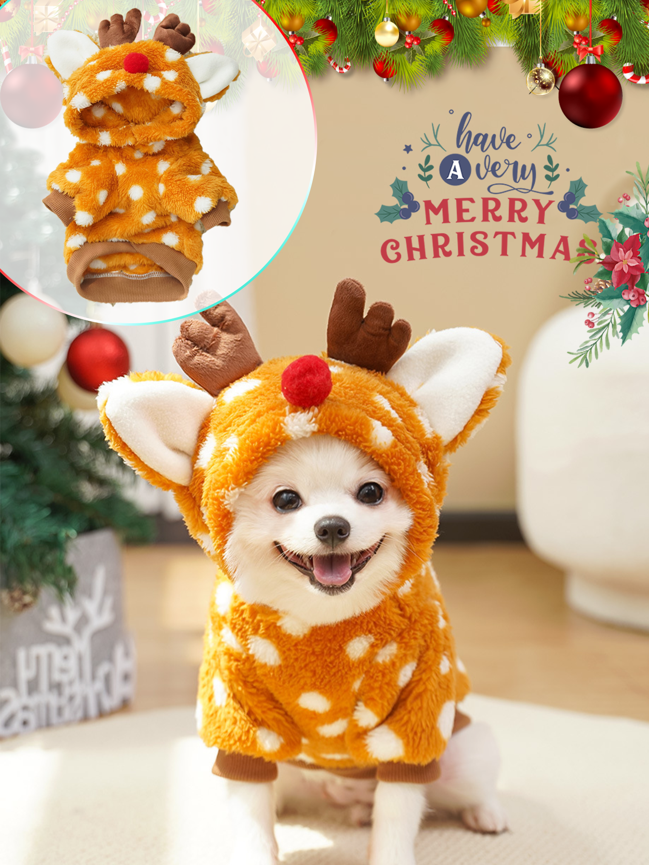 1pc Cute Christmas reindeer pe - Winter Clothing Must Haves ulasan dan harga
