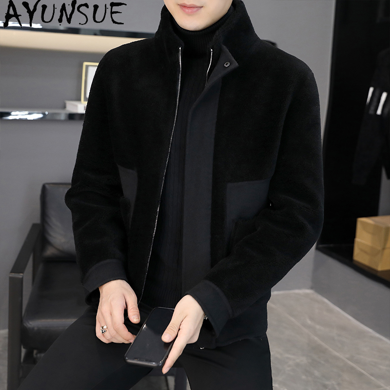 AYUNSUE Winter 100% Wool Coats - Winter Clothing Men Style ulasan dan harga