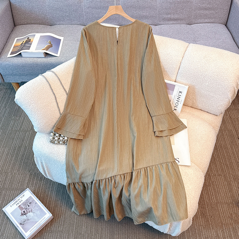 Elegant Vintage O-neck solid l - Winter Clothing Line ulasan dan harga