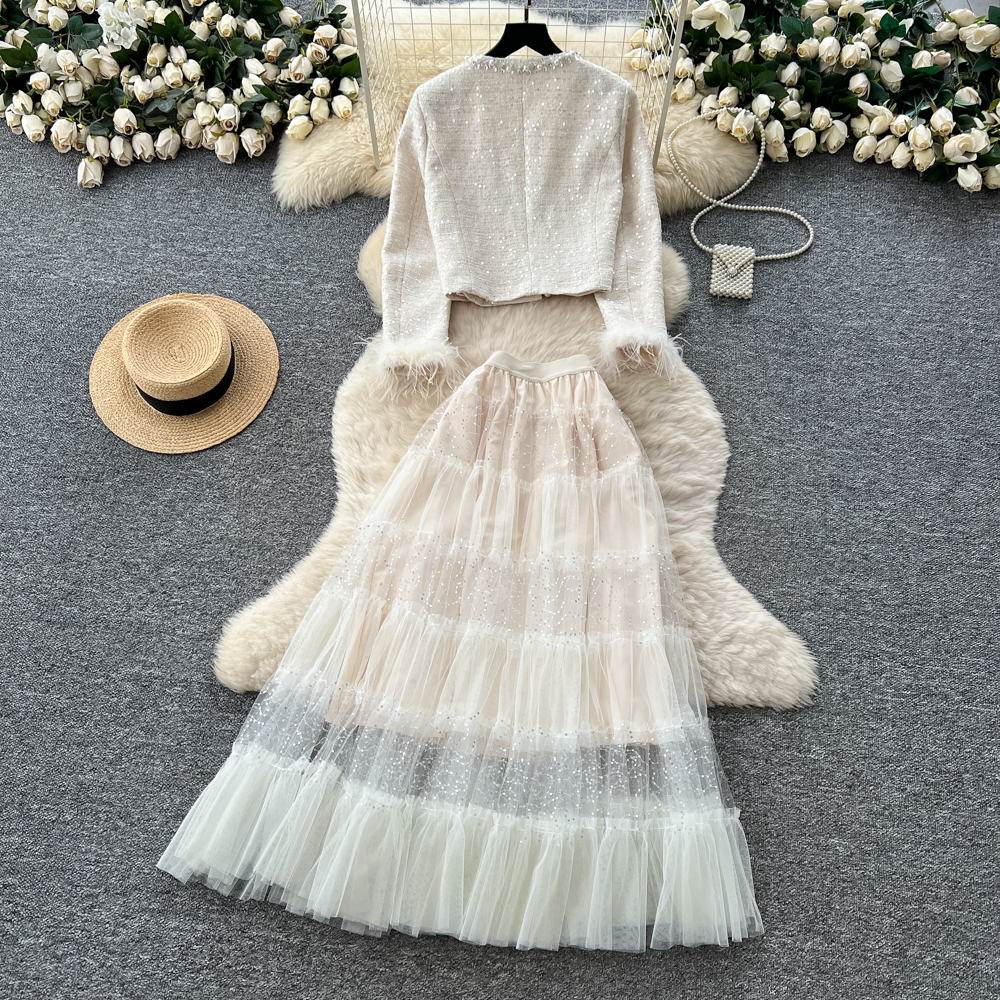 Chic  Vintage Beading mesh Ele - Winter Clothing Line ulasan dan harga