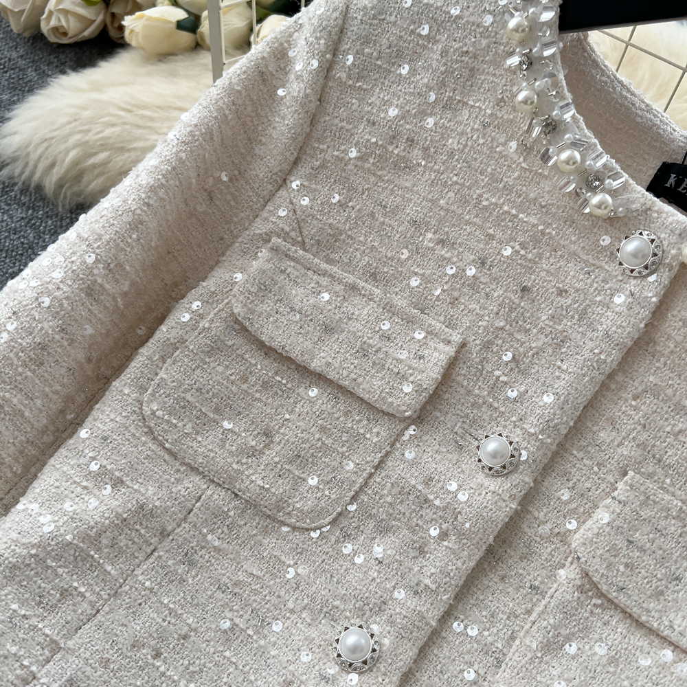 Chic  Vintage Beading mesh Ele - Winter Clothing Line ulasan dan harga