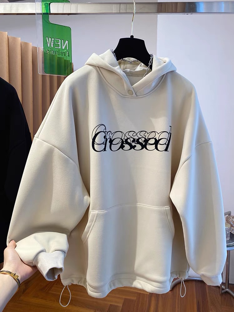 American High Street Trendy Le - Fleece Hoodie Lined ulasan dan harga