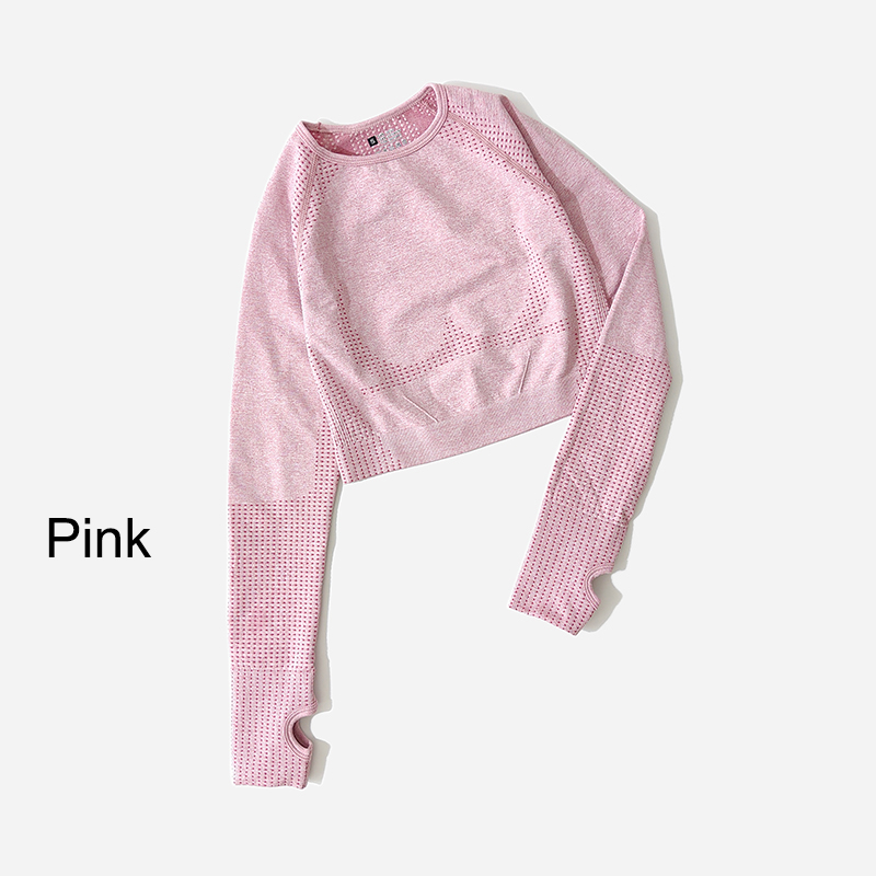 Women Seamless Long Sleeve Cro - Winter Yoga Clothing ulasan dan harga
