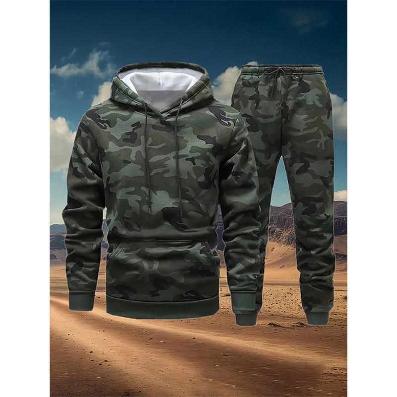 Autumn Camouflage 3D Print Hoo - Winter Clothing Usa ulasan dan harga