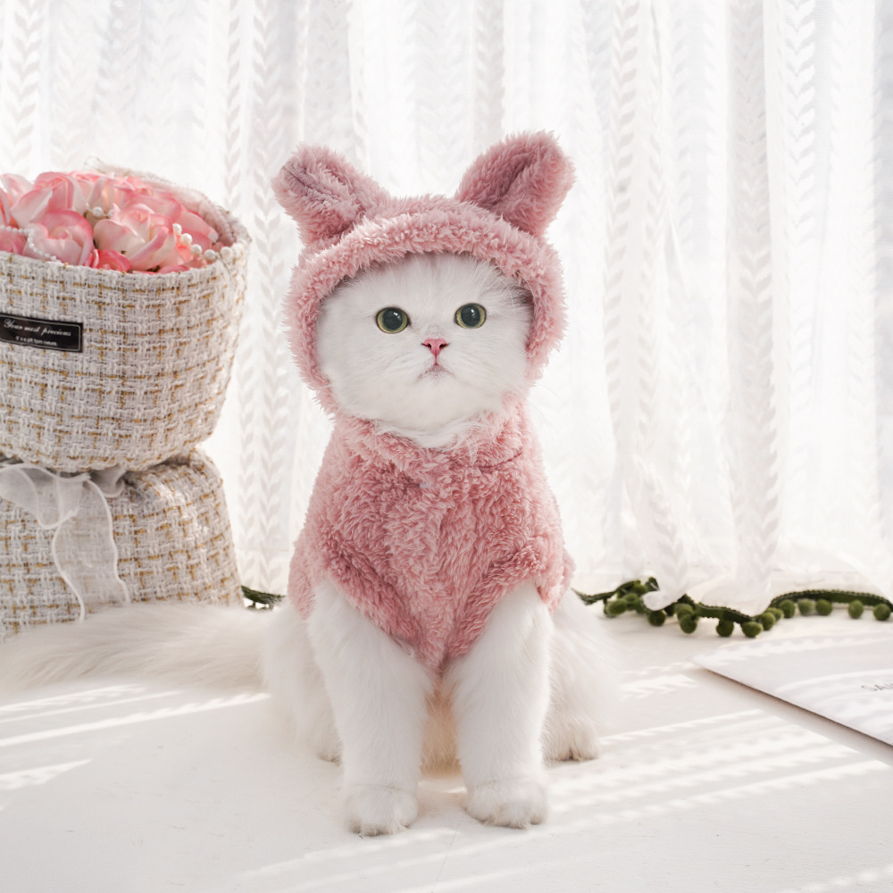 Pet Dog Soft Fleece Clothes Cu - Fleece Hoodie Lined ulasan dan harga